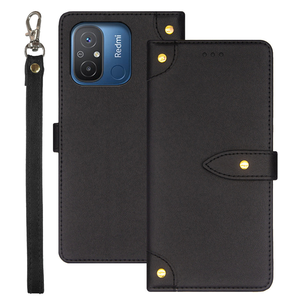 IDEWEI for Xiaomi Redmi 12C 4G PU Leather Anti-fall Phone Case Card Slots Design Stand Magnetic Flip Phone Cover IDEWEI for Xiaomi Redmi 12C 4G PU Leather Anti-fall Phone Case Card Slots Design Stand Magnetic Flip Phone Cover
